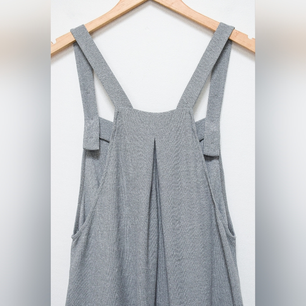 NWT Halara Adjustable Strap Wide Leg Overalls Gray Pockets Size M - Picture 6 of 9